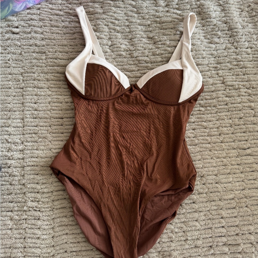 Kittenish Brown and Cream Jumpsuit